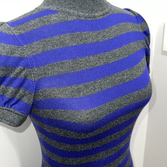 Short Sleeve Striped Turtleneck - Picture 1 of 4